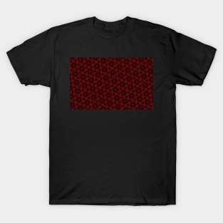 Red Seamless Mandala Pattern T-Shirt